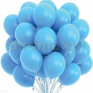 Balony 8szt 2 Foliowe 6 Gumowych Niebieskie