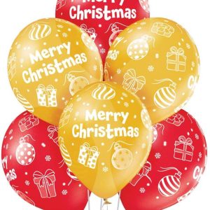 Belball Balony Z Nadrukiem Merry Christmas 12 6Szt