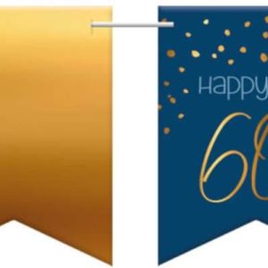 Folat Baner Happy 60Th Granatowo-Złoty 600Cm 1Szt